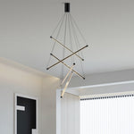 Nordic Minimalist LED Linear Chandelier for Modern Interiors