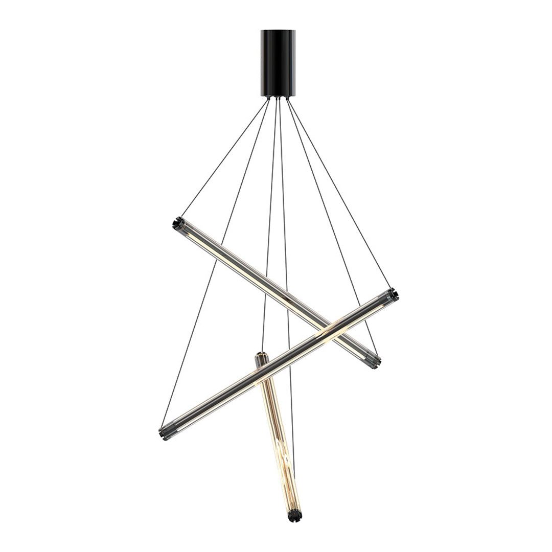 Nordic Minimalist LED Linear Chandelier for Modern Interiors