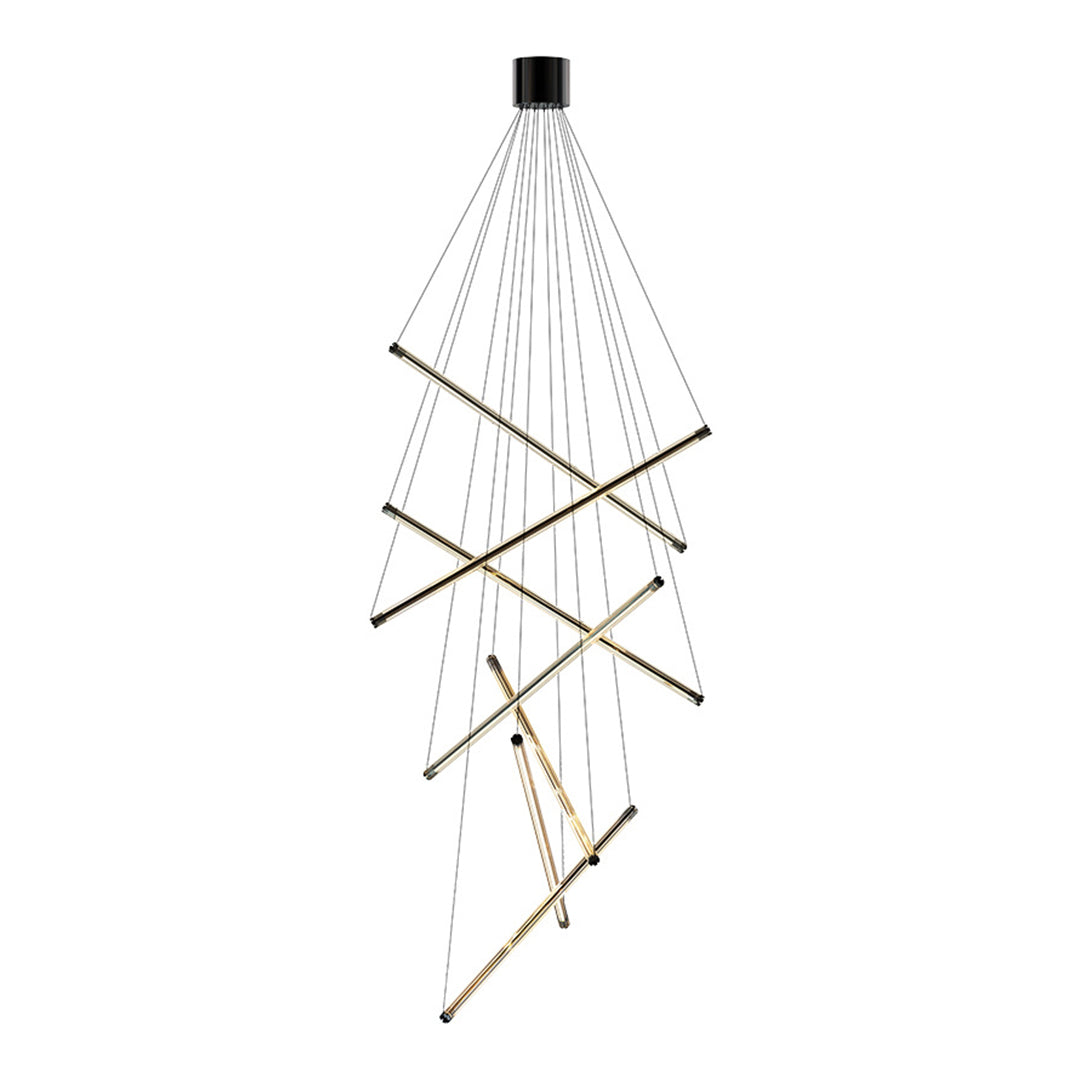 Nordic Minimalist LED Linear Chandelier for Modern Interiors