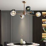 Aurelia Six-Light Clear Glass Flush Mount Ceiling Light in Champagne Gold