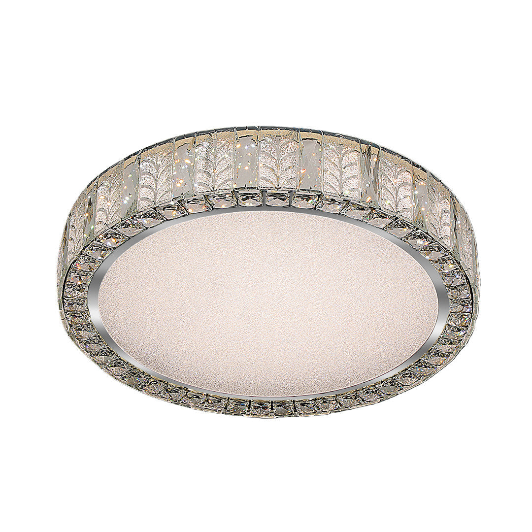 Lumière Cristal Flush Ceiling Light in Gold with LED Crystal Accents