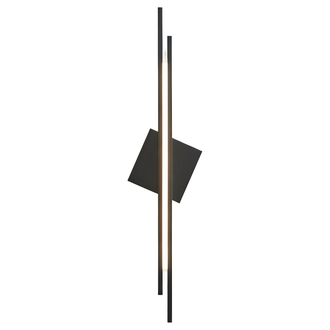 Sculptural Linear LED Wall Sconce in Brass and Acrylic
