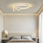 Geometric LED Flush Mount Ceiling Light in Minimalist Iron and Silicone