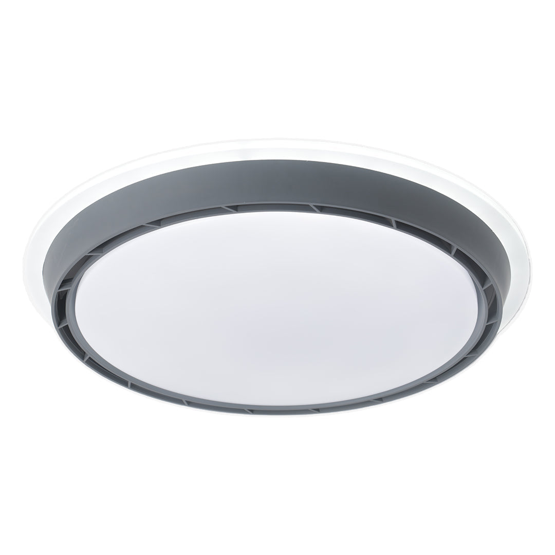 French Retro Ceiling Light with Hidden Fan, Dimmable LED Flush Mount