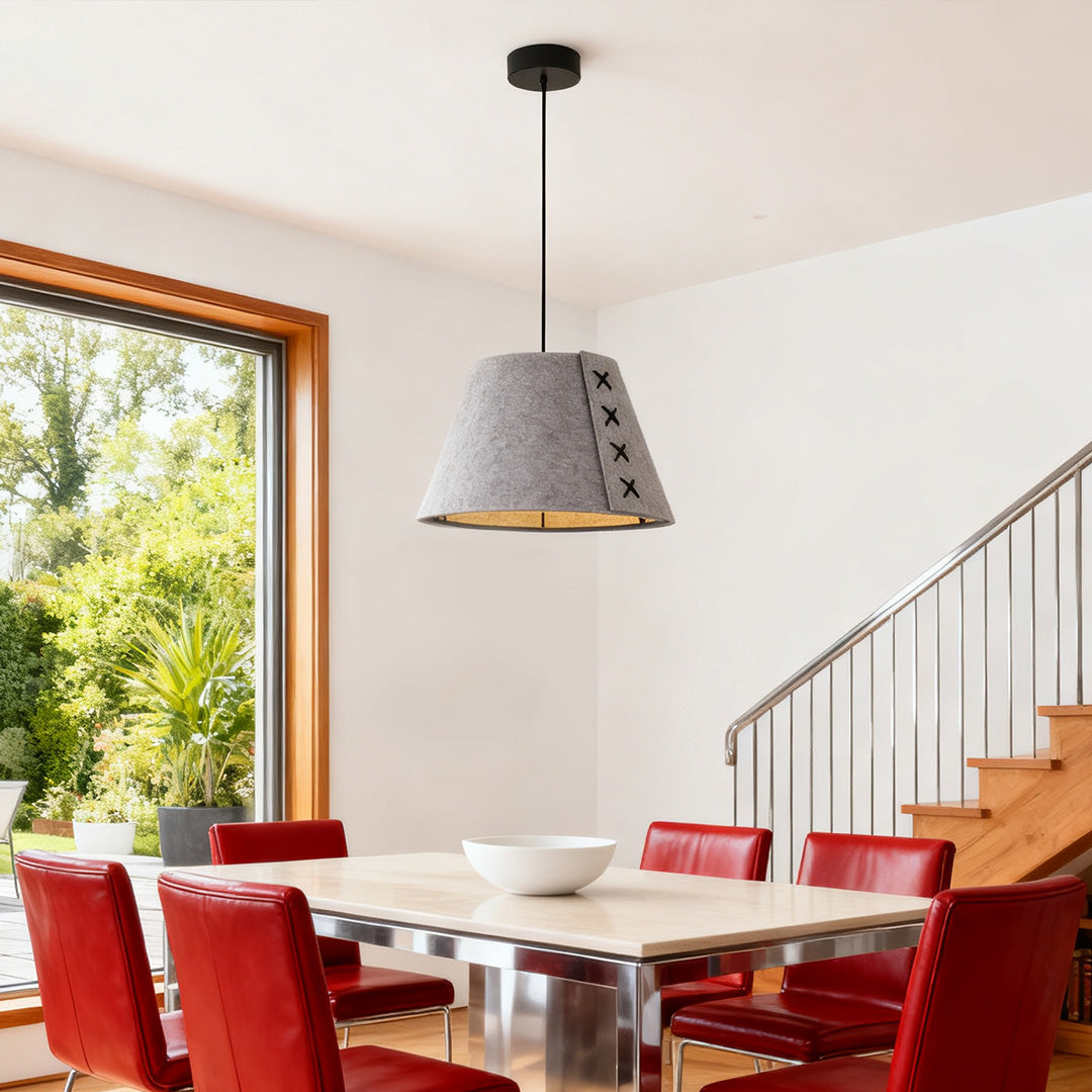 Blue Felt Pendant Light with Acoustic Design for Modern Interiors