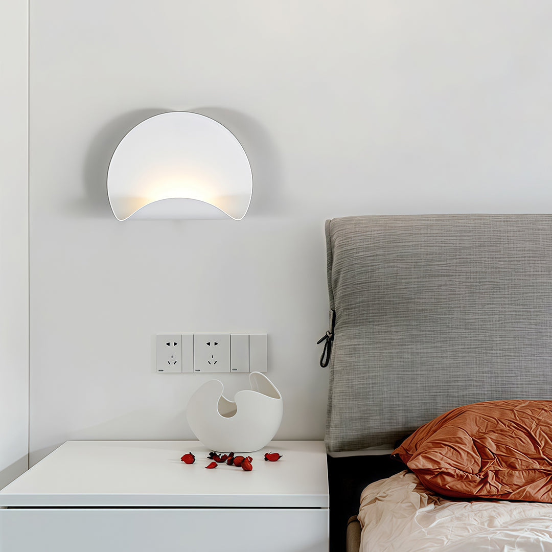 Modern White Iron LED Wall Sconce with Three Color Temperatures