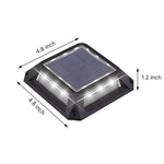 Architectural Solar Deck Lights in Die-Cast Aluminum, Set of Four