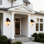 Vintage Outdoor Wall Sconce with Clear Glass Shade