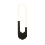 Modern Oval LED Wall Sconce – 16" Tall, Matte Black Finish