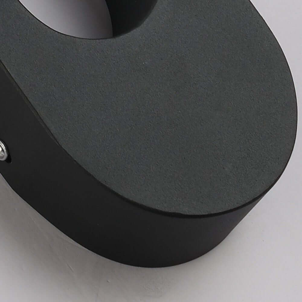 Oval LED Wall Sconce in Black — Modern Architectural Lighting for Bedroom & Living Room