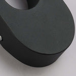 Modern Oval LED Wall Sconce – 16" Tall, Matte Black Finish