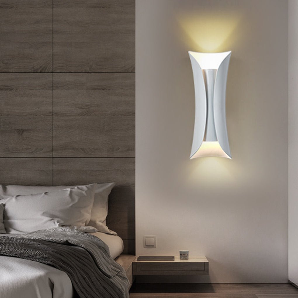 Nordic Minimalist LED Up Down Wall Sconce in Black, White, or Gold