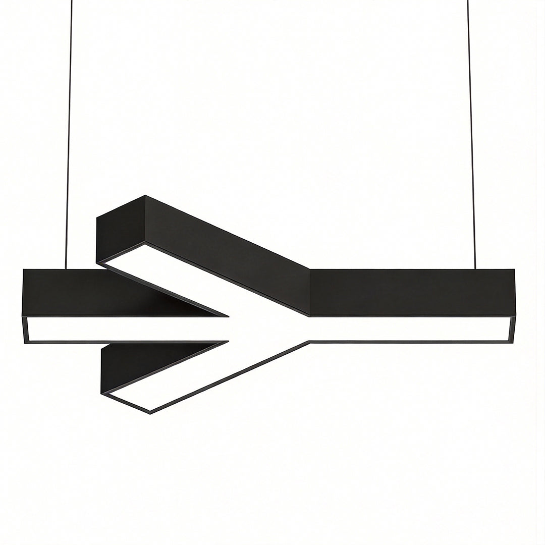 Aurelia Modern Industrial LED Chandelier in Black Metal