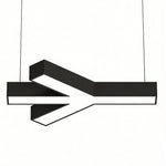 Aurelia Modern Industrial LED Chandelier in Black Metal