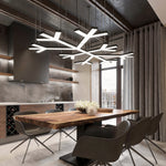 Aurelia Modern Industrial LED Chandelier in Black Metal