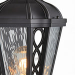 Modern European Outdoor Post Light with Clear Glass Shade