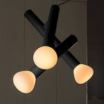 Cylindrical Black Pendant Light with Clear Glass Shade