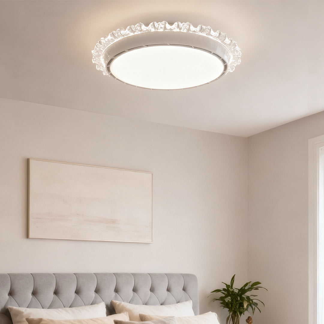 Minimalist Bladeless Ceiling Fan with Dimmable LED Light