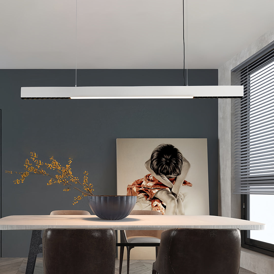 Linear LED Pendant Light Modern Minimalist Aluminum Grille Suspension Lamp