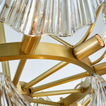 Luxury Copper Glass Chandelier Modern Large Pendant Light for Living Room