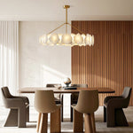 Aurelia Cloud Stone LED Chandelier in Copper | Modern Luxury Ceiling Light