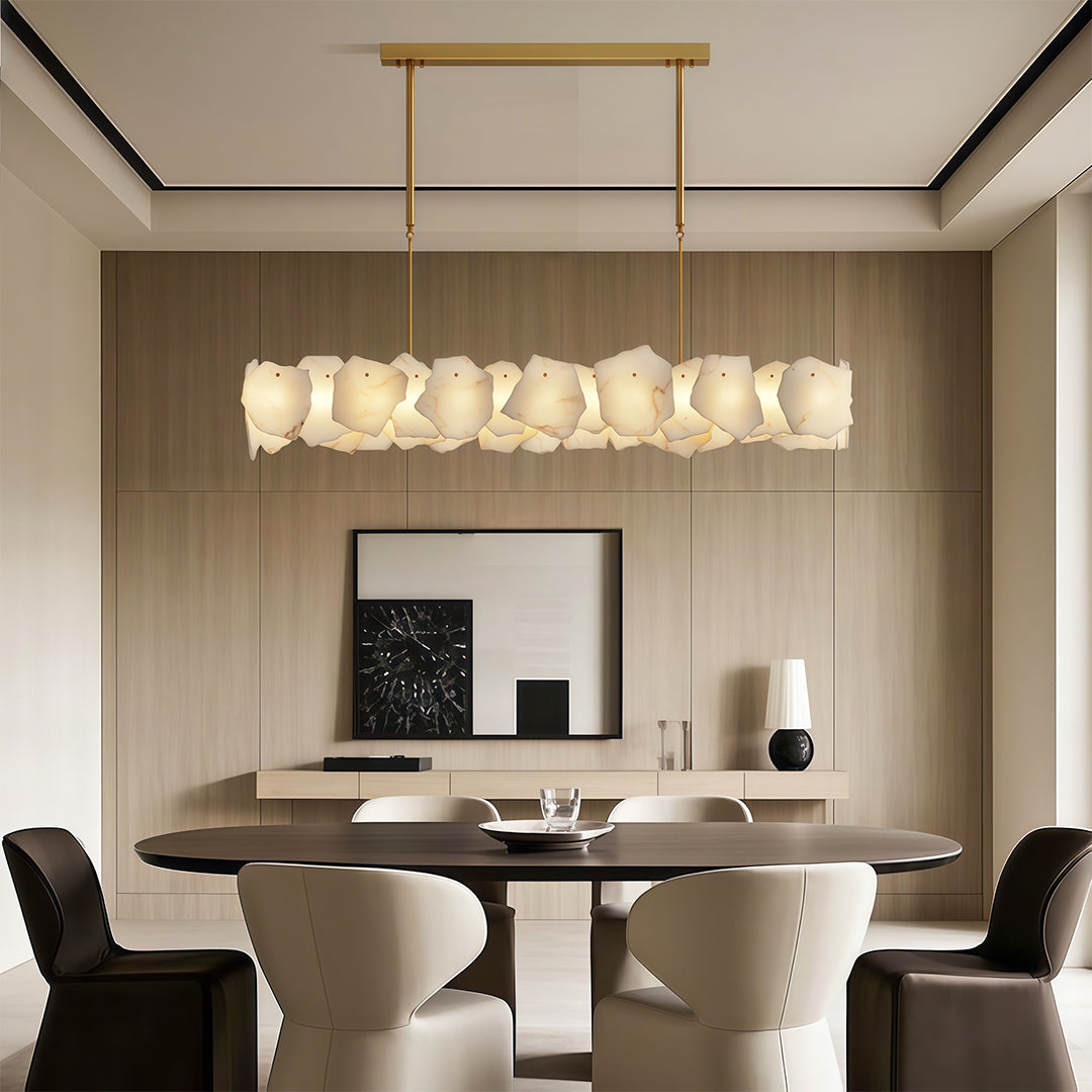 Aurelia Cloud Stone LED Chandelier in Copper | Modern Luxury Ceiling Light