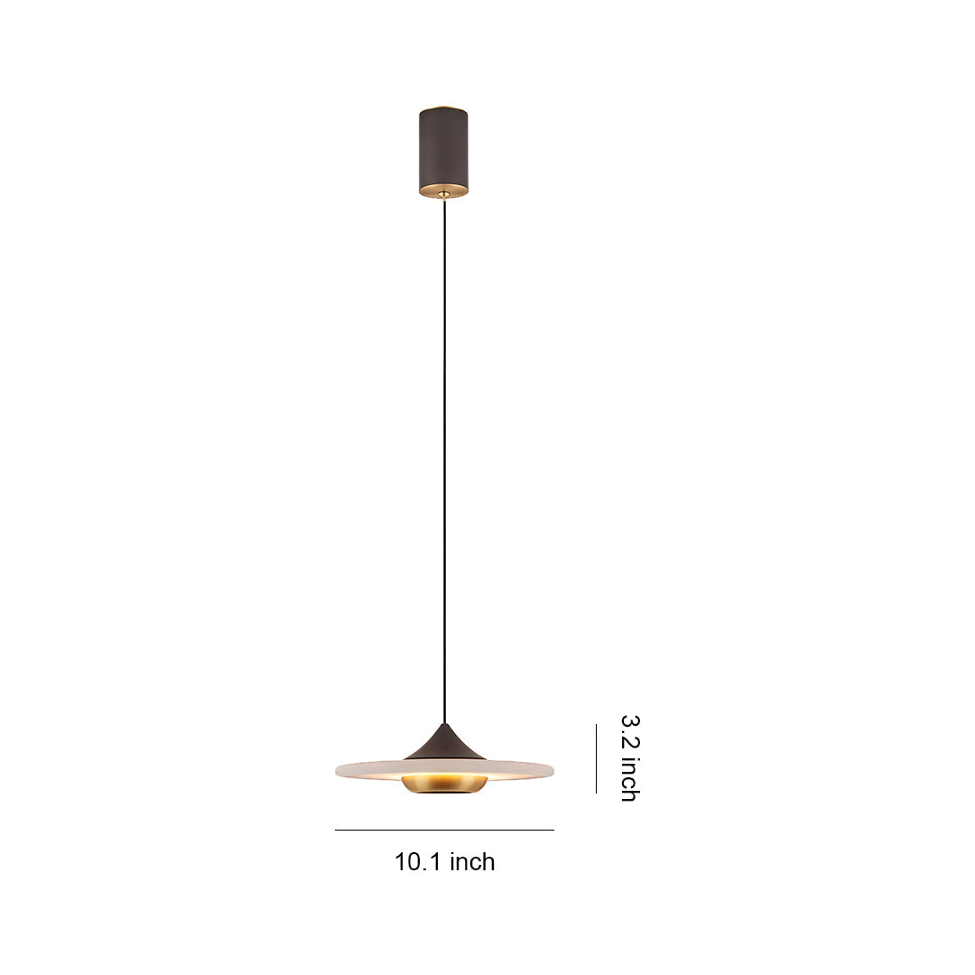 Marble UFO LED Pendant Light – Modern Minimalist Hanging Lamp