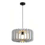Acoustic Felt Pendant Light with Adjustable Chain – Modern Nordic Drum Shade