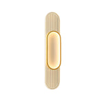 Modern Linear LED Wall Sconce with Wood Grain Finish
