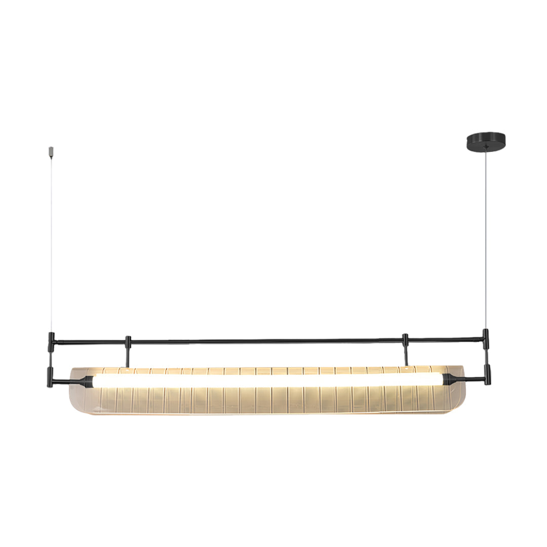 Nordic Linear LED Pendant Light, Minimalist Long Strip Ceiling Lamp for Dining Room and Kitchen Island