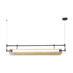 Nordic Linear LED Pendant Light, Minimalist Long Strip Ceiling Lamp for Dining Room and Kitchen Island