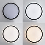 French Retro Ceiling Light with Hidden Fan, Dimmable LED Flush Mount