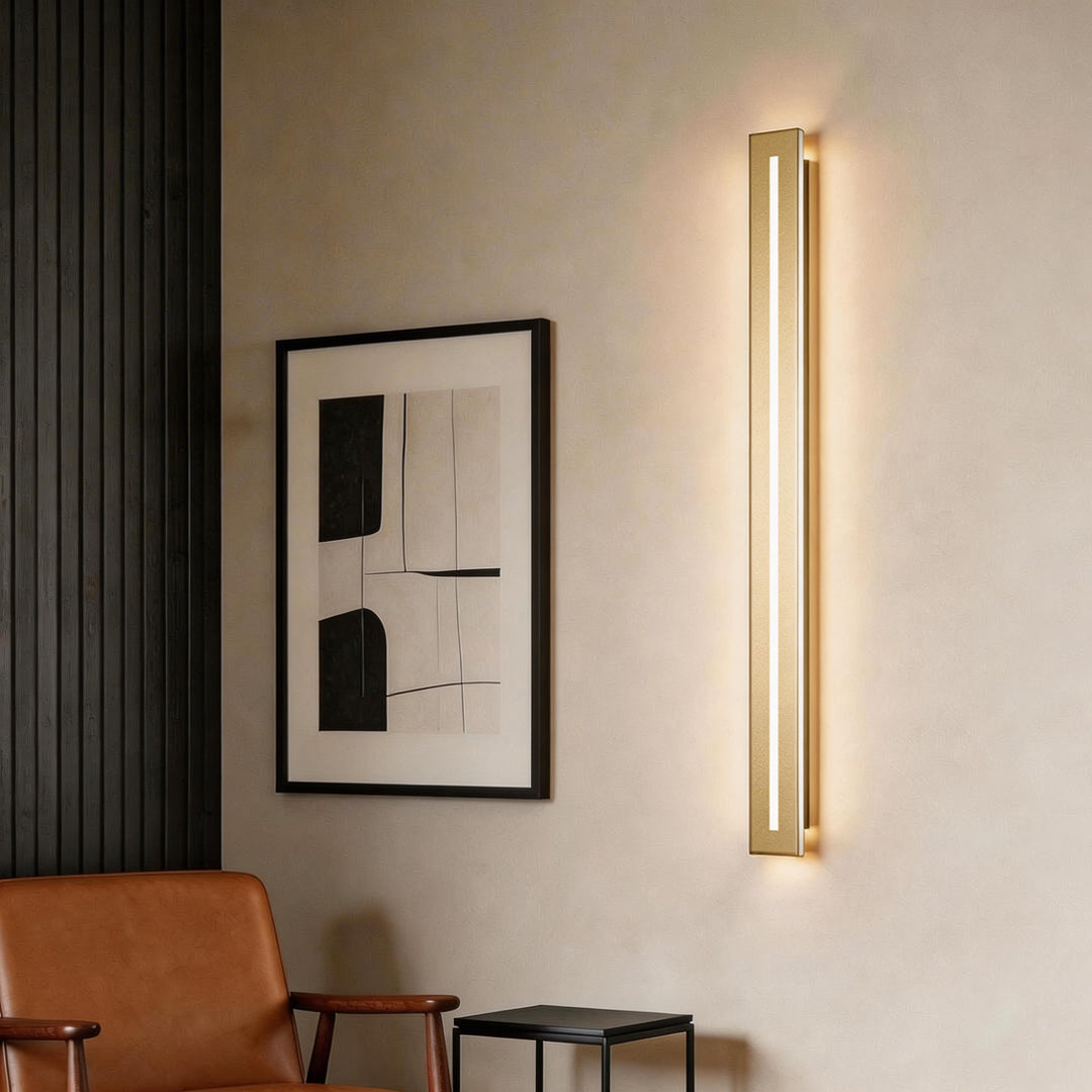 Linear LED Wall Sconce in Black Iron with Acrylic Diffuser