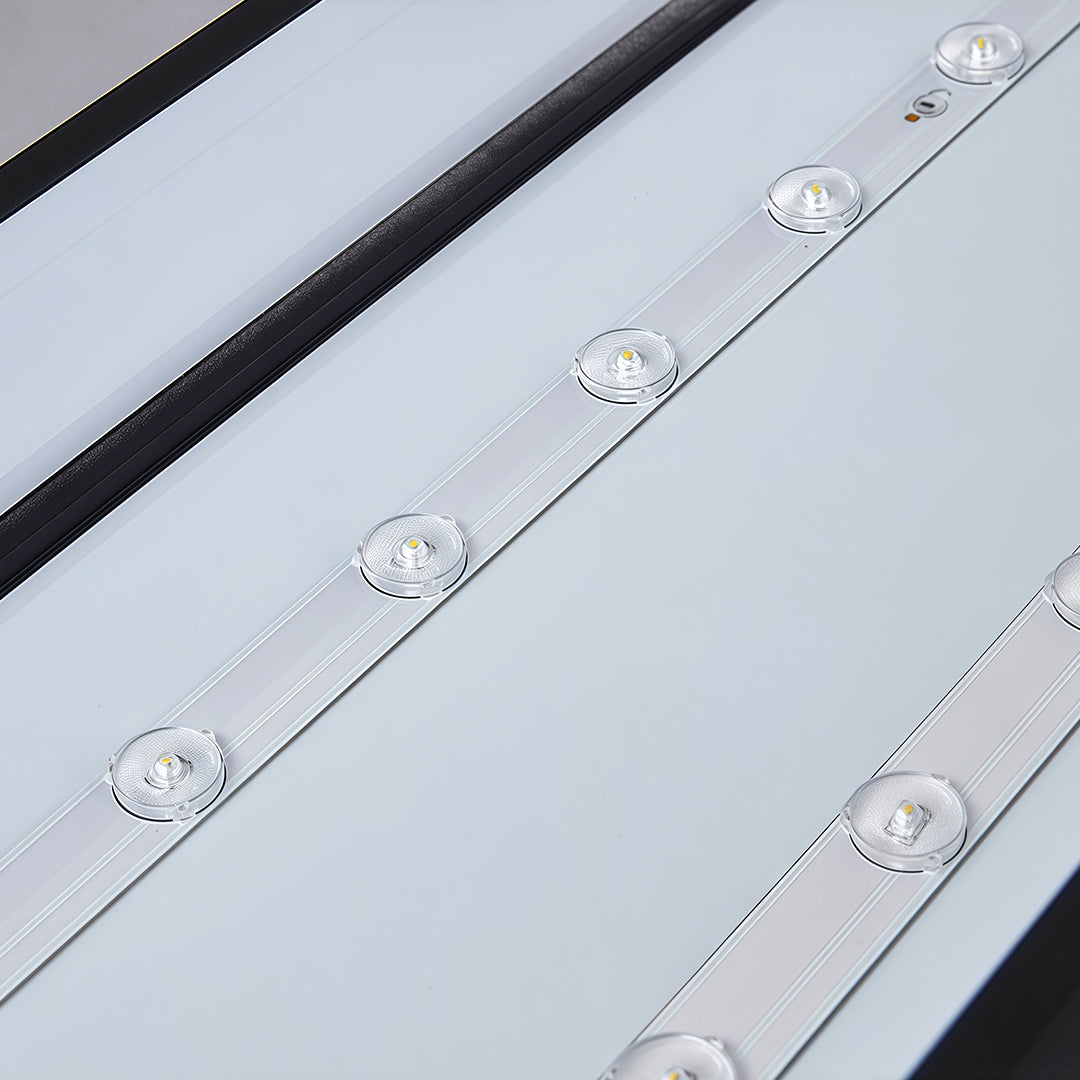 Linear LED Chandelier Modern Minimalist Black Aluminum Pendant Light