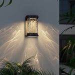 Stereoscopic Cylindrical LED Wall Light in Stainless Steel and Glass