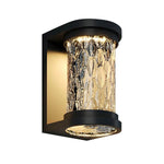 Stereoscopic Cylindrical LED Wall Light in Stainless Steel and Glass