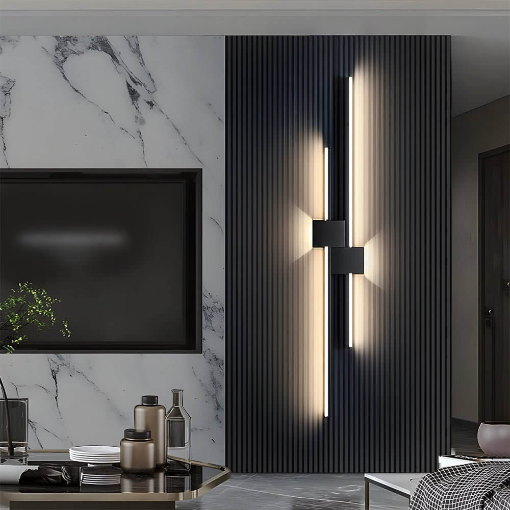 Modern Iron LED Linear Wall Sconce, Horizontal or Vertical Mount
