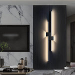 Modern Iron LED Linear Wall Sconce, Horizontal or Vertical Mount