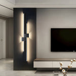 Modern Iron LED Linear Wall Sconce, Horizontal or Vertical Mount