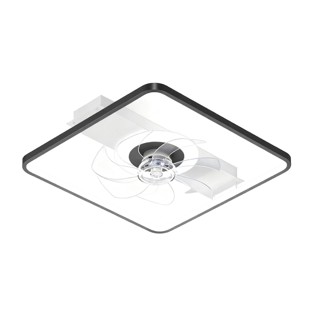 Aurelia Minimalist Ceiling Fan with Integrated LED Light in Black or Gold