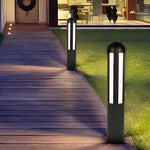 Cylindrical LED Bollard Pathway Lights in Minimalist Aluminum for Modern Outdoor Spaces