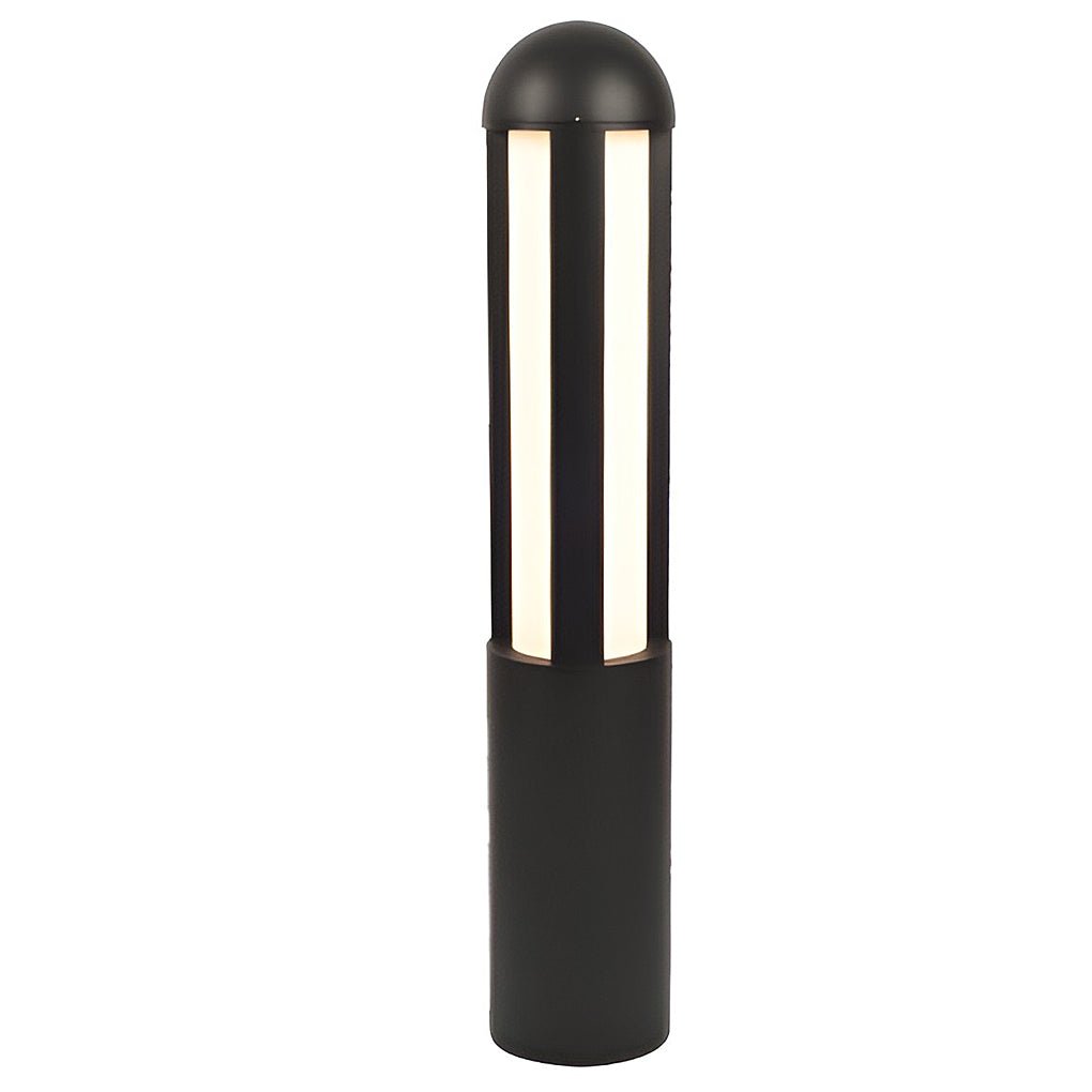 Cylindrical LED Bollard Pathway Lights in Minimalist Aluminum for Modern Outdoor Spaces