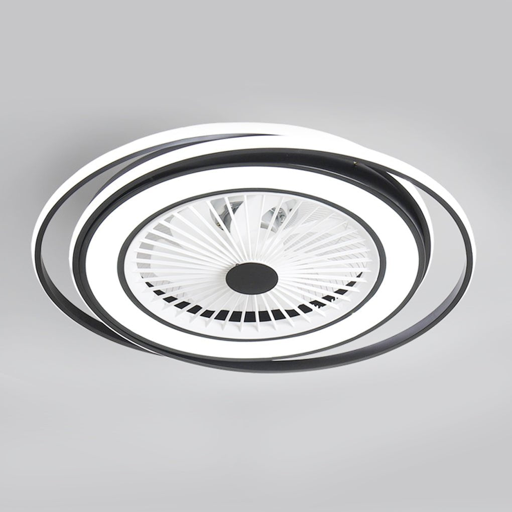 Modern Minimalist Stepless Dimming Invisible Ceiling Fan Light For Bedroom