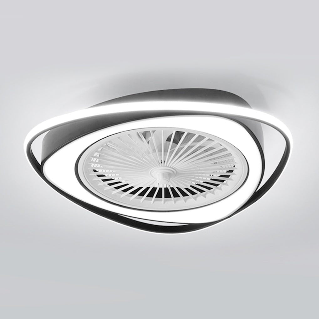 Modern Minimalist Stepless Dimming Invisible Ceiling Fan Light For Bedroom