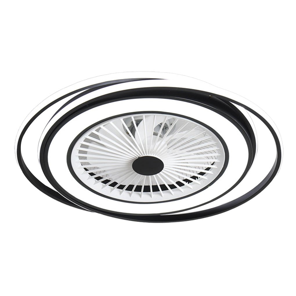 Modern Minimalist Stepless Dimming Invisible Ceiling Fan Light For Bedroom