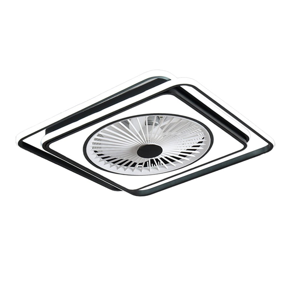 Modern Minimalist Stepless Dimming Invisible Ceiling Fan Light For Bedroom