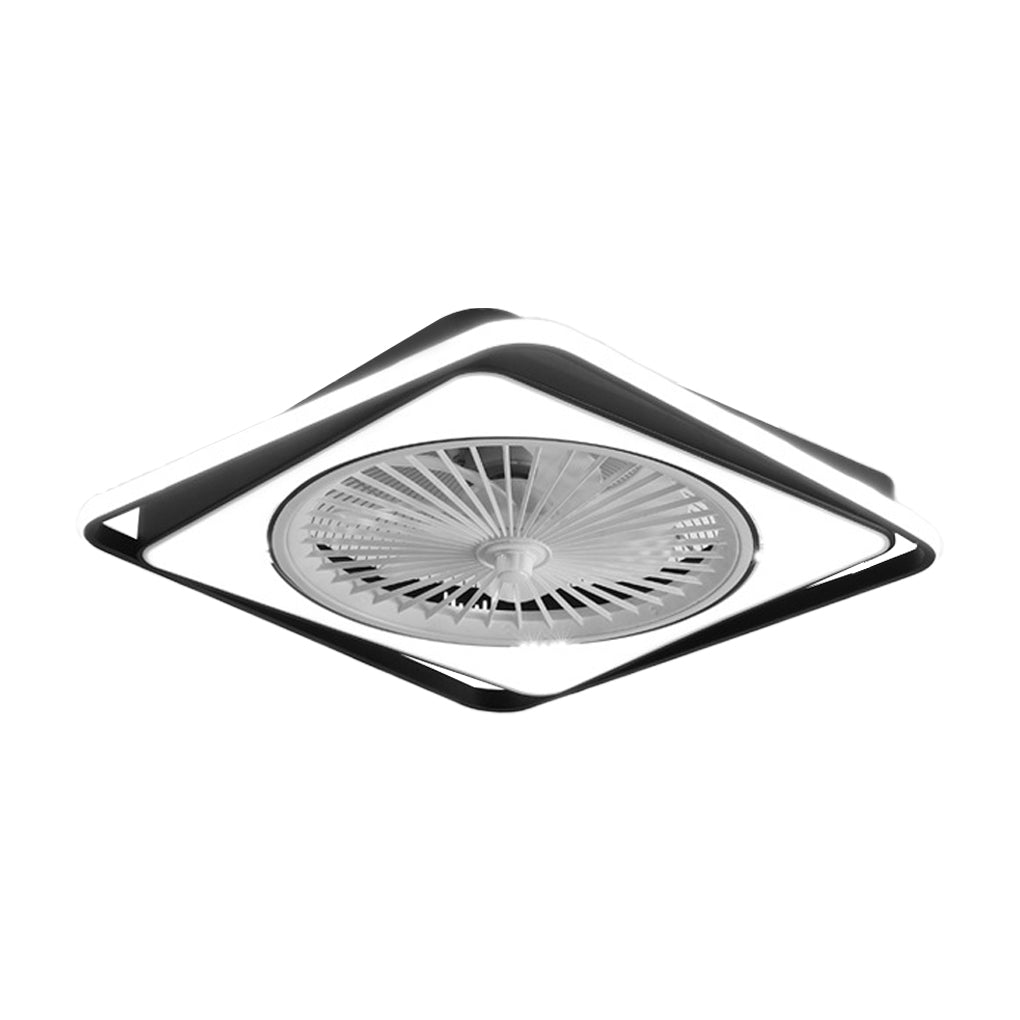 Modern Minimalist Stepless Dimming Invisible Ceiling Fan Light For Bedroom