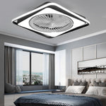 Modern Minimalist Stepless Dimming Invisible Ceiling Fan Light For Bedroom