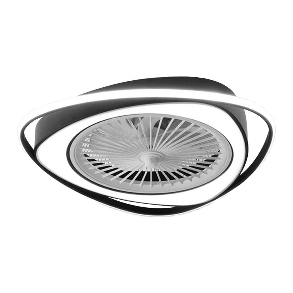 Modern Minimalist Stepless Dimming Invisible Ceiling Fan Light For Bedroom