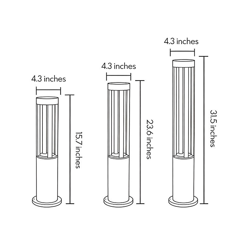 Modern Circular LED Bollard Light for Pathways & Gardens